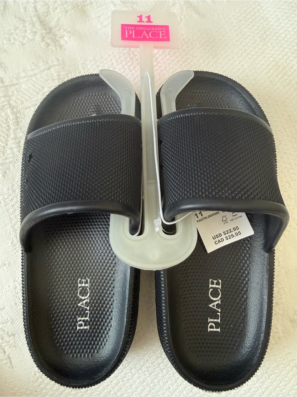 The Children's Place Black Slide Sandals